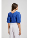 Moodo Синя блуза с широки ръкави