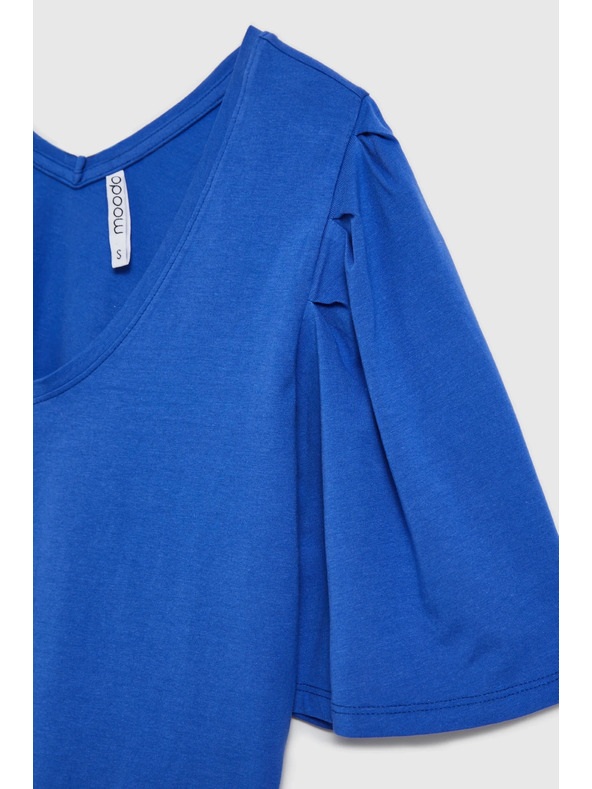 Moodo Синя блуза с широки ръкави
