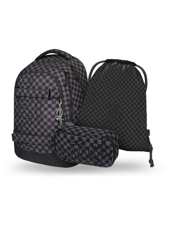 BAAGL  BAAGL КОМПЛЕКТ 3 Skate max SKA сива: раница, моливник, торбичка