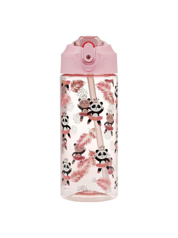 BAAGL  BAAGL Тританова бутилка за пиене с сламка Панда 500 мл