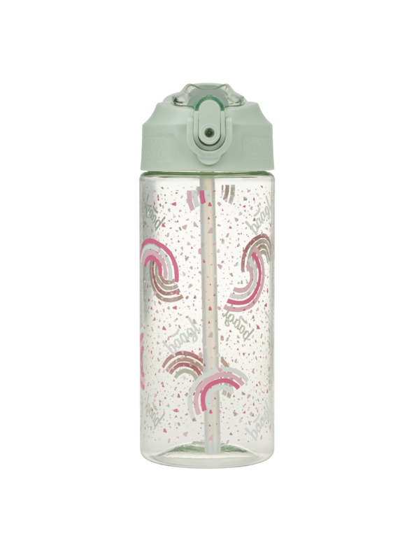 BAAGL  BAAGL Тританова бутилка за пиене с сламка Дъга 500 мл