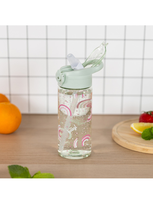 BAAGL  BAAGL Тританова бутилка за пиене с сламка Дъга 500 мл