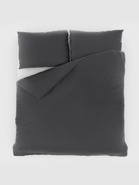 Kvalitex Френско муселиново спално бельо 220x200, 70x90cm тъмно сиво Kvalitex