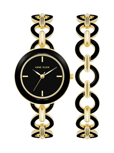 Anne Klein Подаръчен комплект часовник и гривна Anne Klein AK/4066BKST