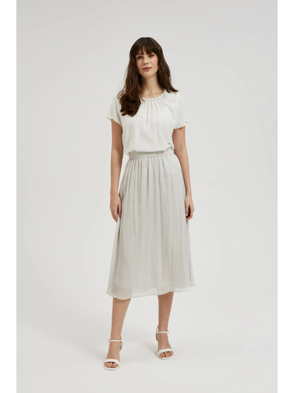 Moodo Сива плисирана пола