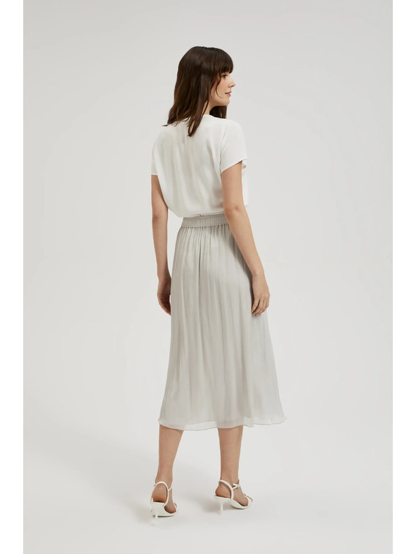 Moodo Сива плисирана пола