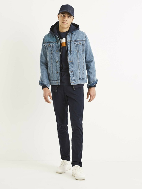 Celio Тъмно сини мъжки панталони Celio