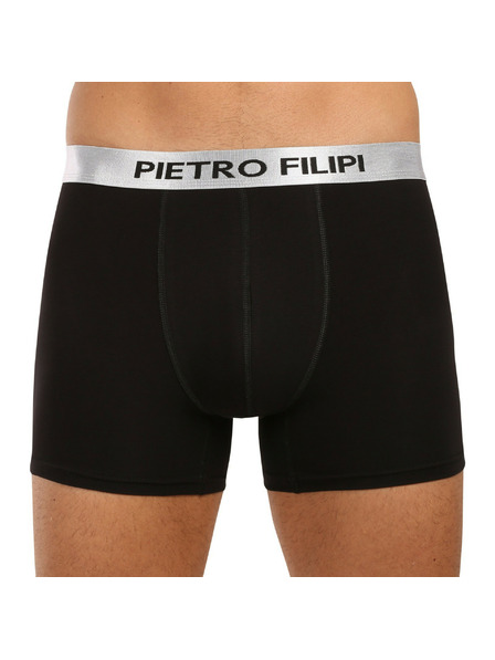 Pietro Filipi Комплект от два - мъжки боксерки Pietro Filipi черни Metalic silver