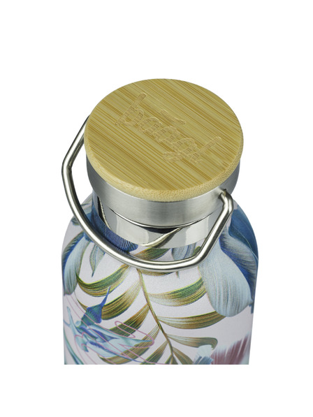 BAAGL  BAAGL Термобутилка с бамбукова капачка Листа, 500 мл