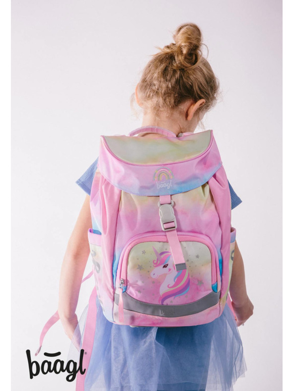 BAAGL  BAAGL Училищна раница Airy Rainbow Еднорог