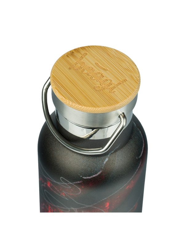 BAAGL  BAAGL Термобутилка с бамбукова капачка Лава, 500 мл