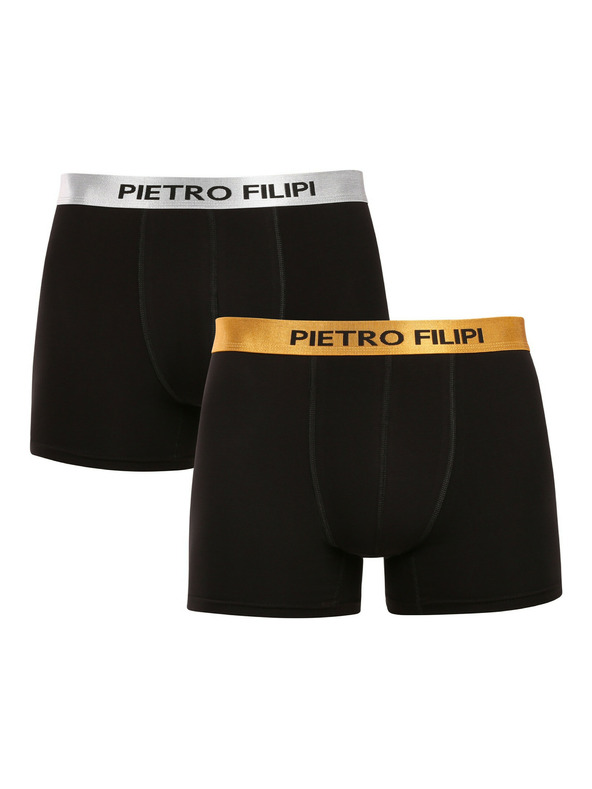 Pietro Filipi Комплект от два - мъжки боксерки Pietro Filipi черни Metalic микс