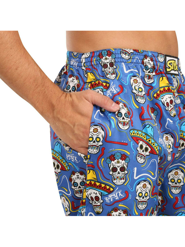 Styx Мъжки пижамени панталони Styx черепи