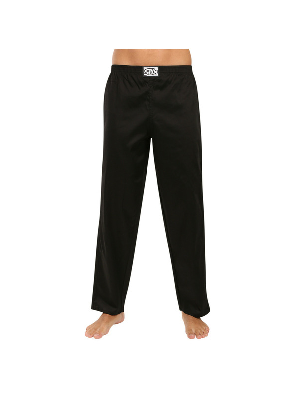 Styx Мъжки пижамени панталони Styx черни