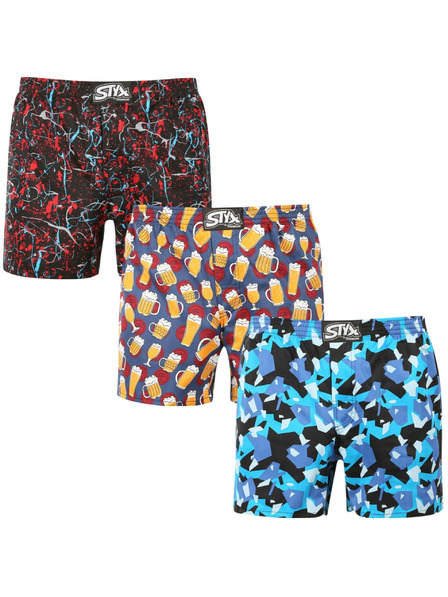 Styx Комплект от три - мъжки боксерки Styx premium art класическа ластична
