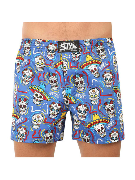 Styx Мъжки боксерки Styx premium art класическа ластична черепи