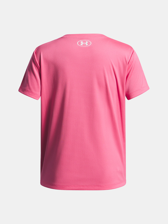 Under Armour Момичешка тениска Under Armour Tech Wordmark Graphic SS-PNK
