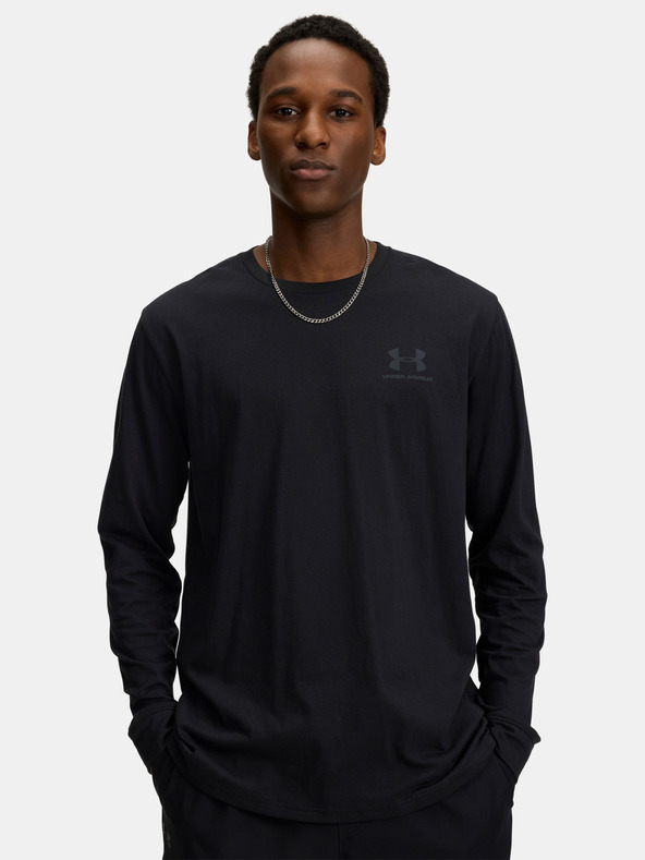 Under Armour Мъжка тениска Under Armour UA SPORTSTYLE LEFT CHEST LS-BLK