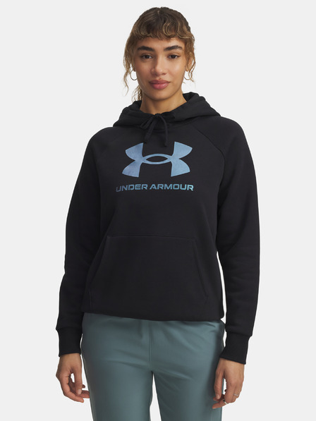 Under Armour Дамски суитшърт Under Armour UA Rival Flc Shimmer Hdy-BLK