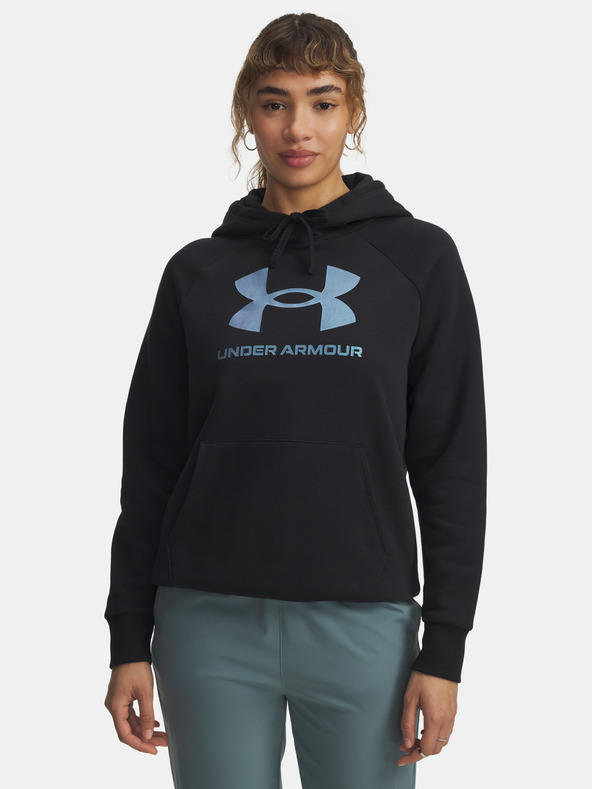 Under Armour Дамски суитшърт Under Armour UA Rival Flc Shimmer Hdy-BLK