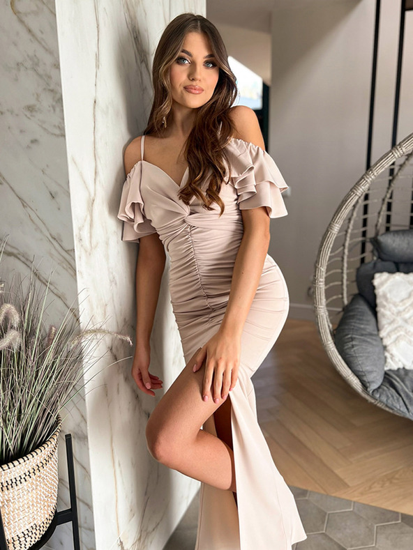 Edoti Макси рокля FLORENCE - кремава