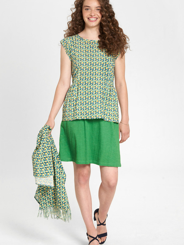 Tranquillo Зелена шарена блуза Tranquillo