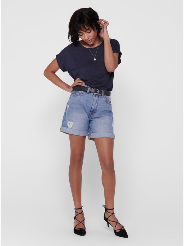 ONLY Синя свободна тениска ONLY Moster