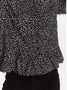 TOP SECRET Черна шарена блуза с копчета TOP SECRET