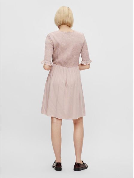 Pieces Светлорозова рокля на цветя Pieces Laoise