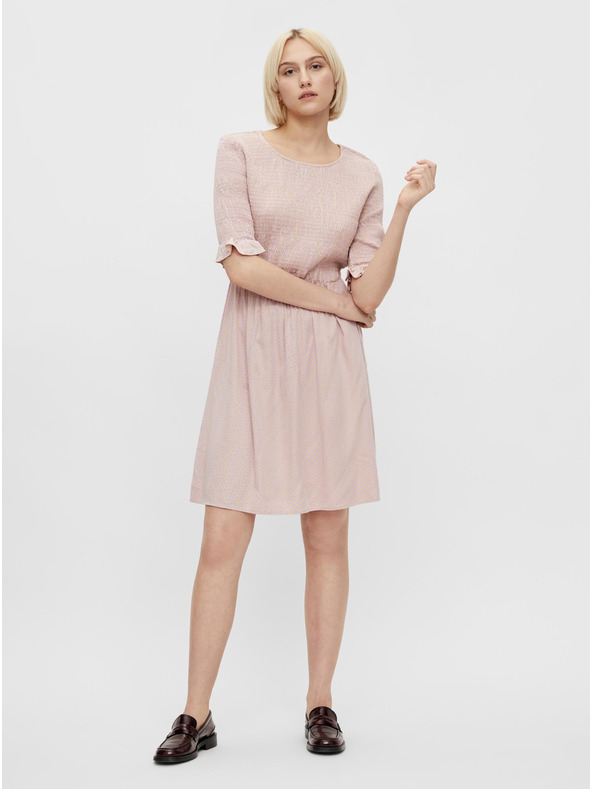 Pieces Светлорозова рокля на цветя Pieces Laoise