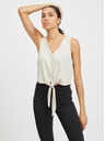 Vila Кремав къс топ с връзки VILA Anika