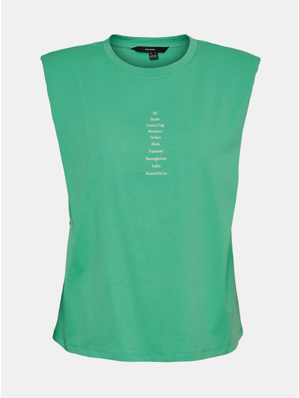 Vero Moda Светлозелена тениска с VERO MODA Hollie
