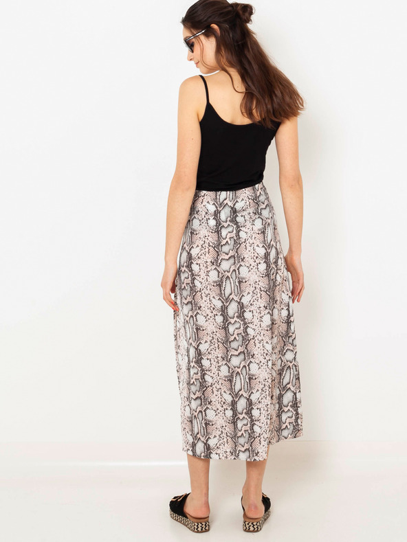 CAMAIEU Сива шарена пола с разрез CAMAIEU