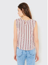 CAMAIEU Червено-бял раиран топ CAMAIEU