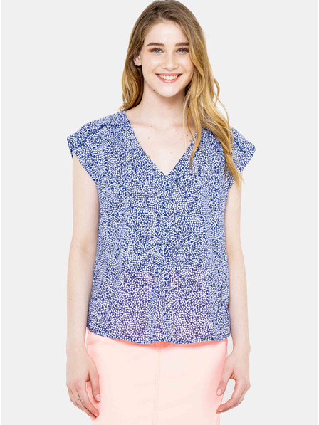 CAMAIEU Синя шарена блуза CAMAIEU