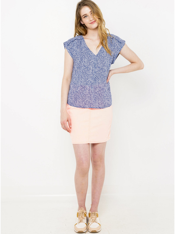 CAMAIEU Синя шарена блуза CAMAIEU