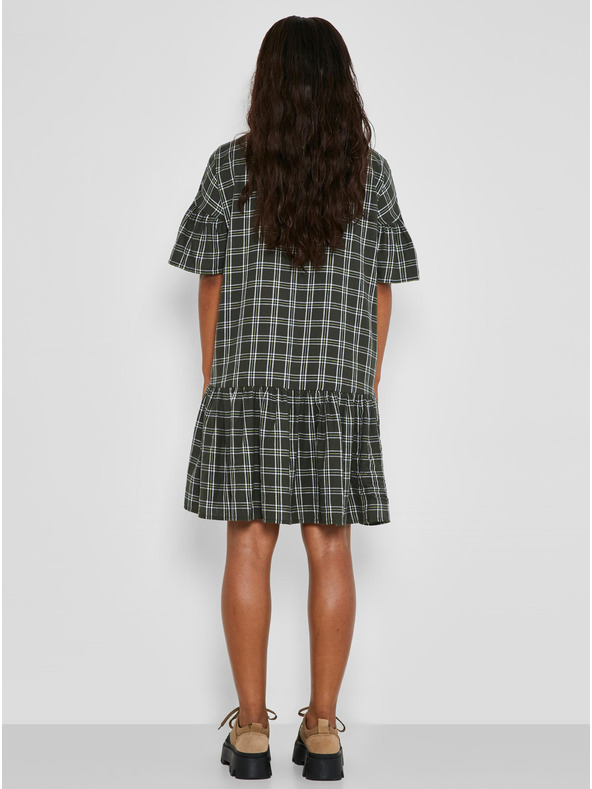 Noisy May Рокля с карирана риза в цвят каки Noisy May Erik