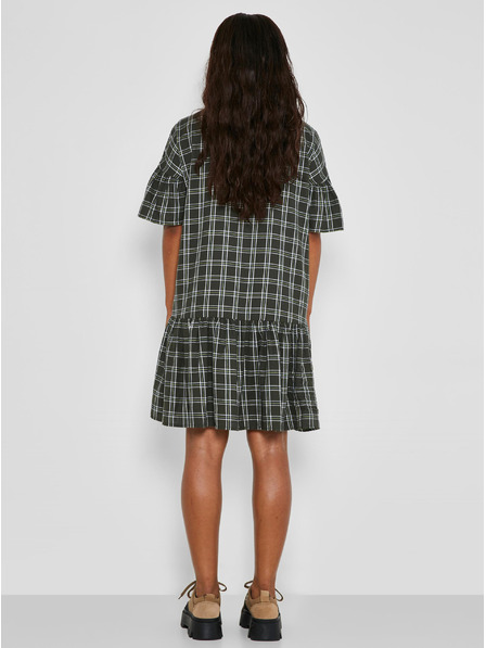 Noisy May Рокля с карирана риза в цвят каки Noisy May Erik
