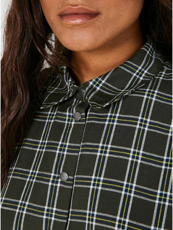 Noisy May Рокля с карирана риза в цвят каки Noisy May Erik