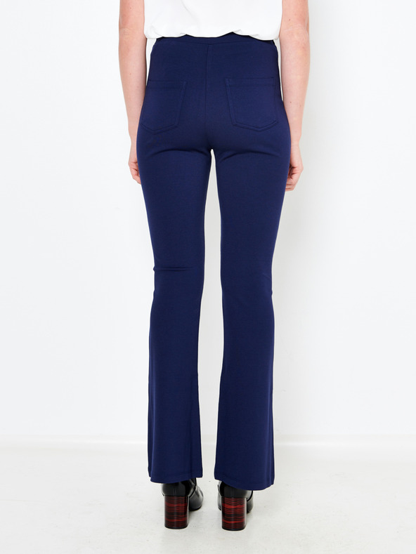 CAMAIEU Тъмносин панталон с висока талия CAMAIEU