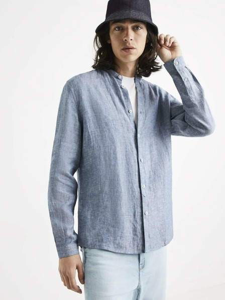 Celio Синя ленена риза Celio Ratamao