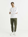 Celio Бяла мъжка основна риза с джоб Celio