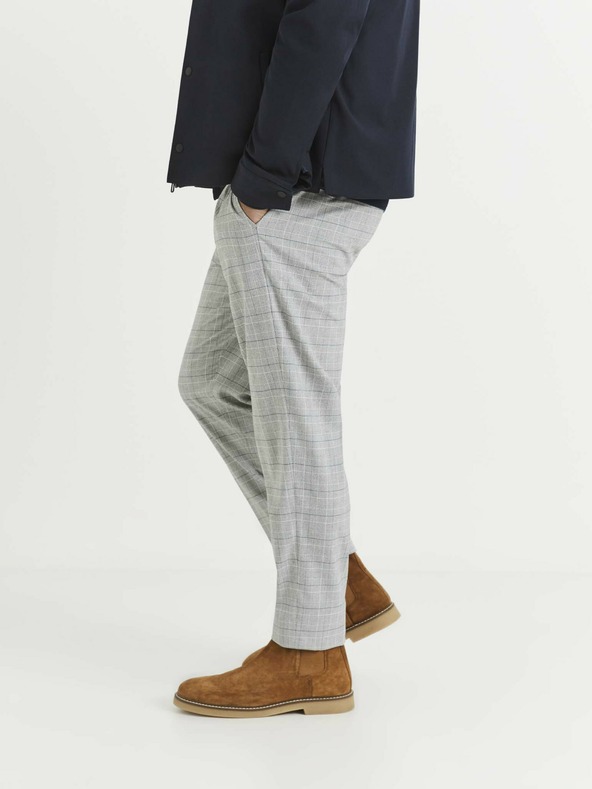 Celio Светлосиви мъжки карирани панталони Celio