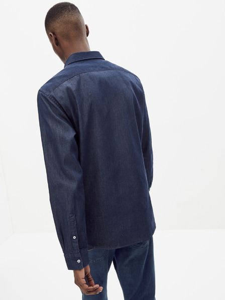 Celio Тъмносиня риза от деним Celio Rasol