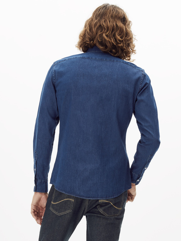 Celio Тъмносиня риза от деним Celio Rasol