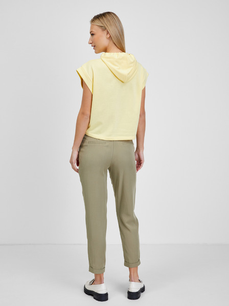 ONLY Жълт суитшърт без ръкави с качулка ONLY Miami