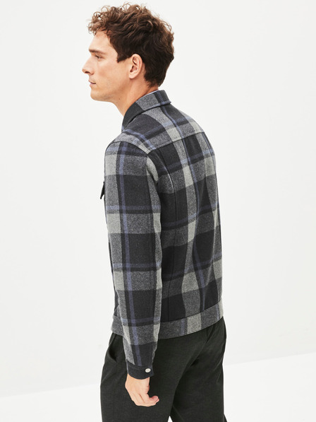 Celio Тъмно сиво мъжко карирано яке Celio Punjab