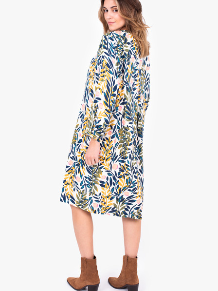 Brakeburn Бяла дамска риза с шарка Brakeburn