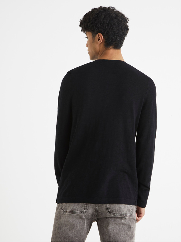 Celio Черна мъжка тениска с джоб Celio Behenley