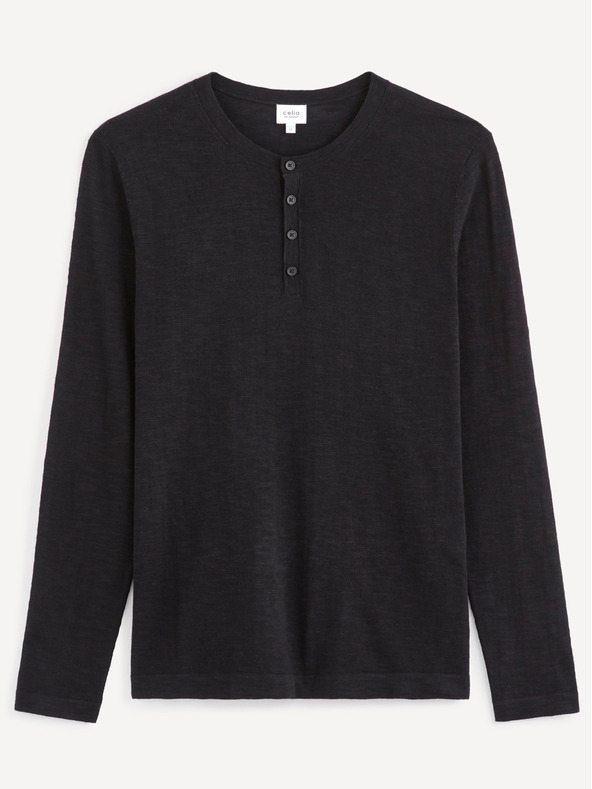 Celio Черна мъжка тениска с джоб Celio Behenley